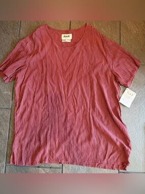 FLAX Women’s Red Checked Casual Shirt
